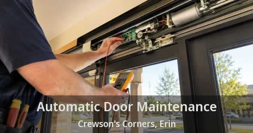Automatic Door Maintenance Crewson's Corners, Erin - ON