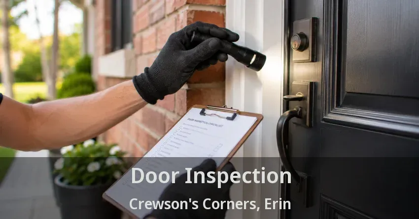 Door Inspection Crewson's Corners, Erin - ON