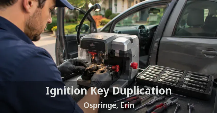 Ignition Key Duplication Ospringe, Erin - ON