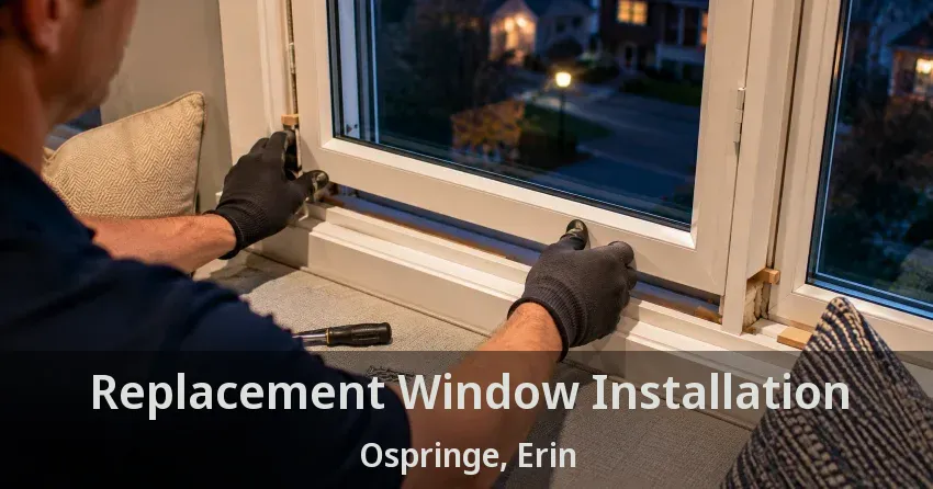 Replacement Window Installation Ospringe, Erin - ON