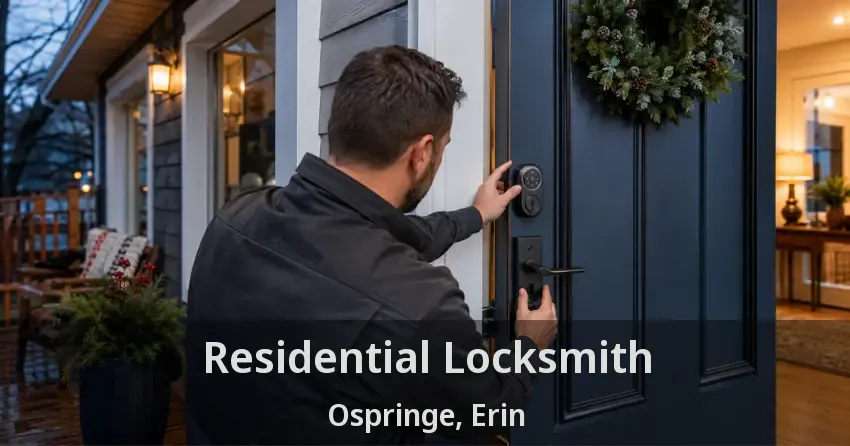 Residential Locksmith Ospringe, Erin - ON