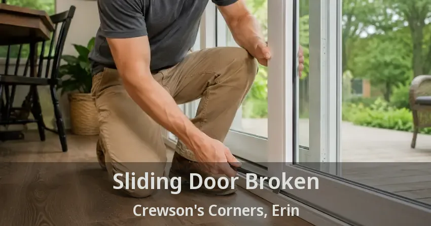 Sliding Door Broken Crewson's Corners, Erin - ON