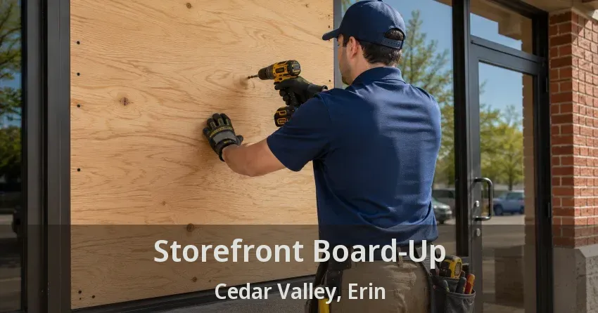 Storefront Board-Up Cedar Valley, Erin - ON