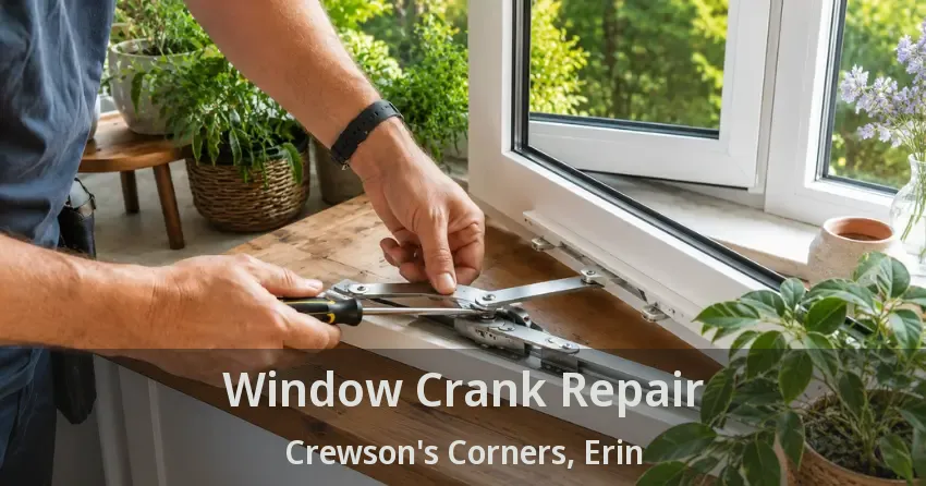 Window Crank Repair Crewson's Corners, Erin - ON