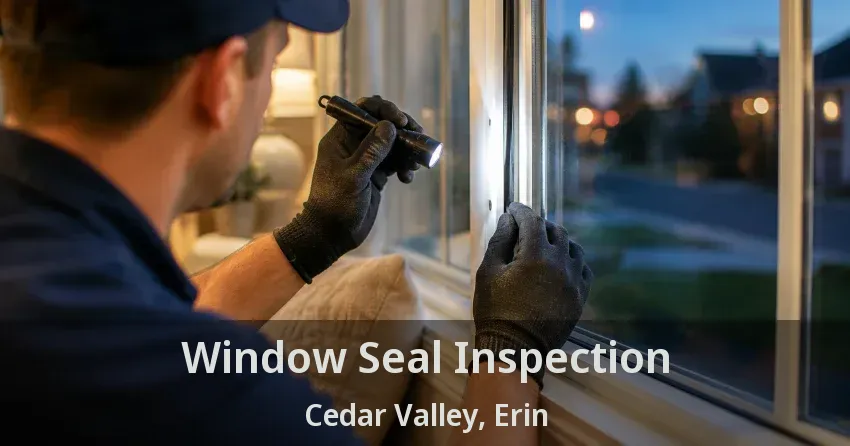 Window Seal Inspection Cedar Valley, Erin - ON