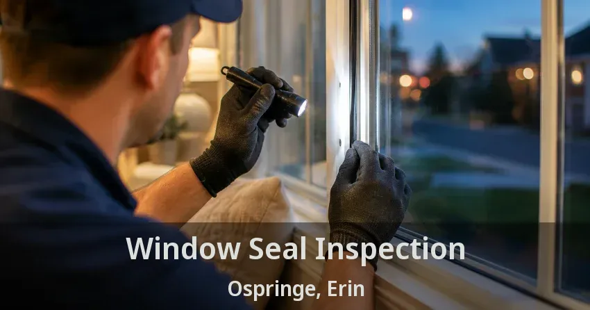 Window Seal Inspection Ospringe, Erin - ON
