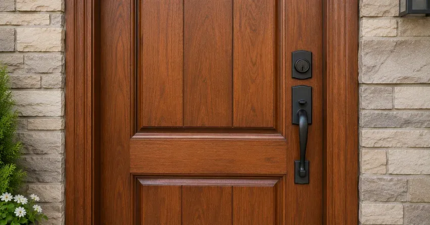 custom door installation technician fitting frame Erin