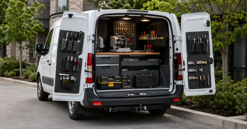 mobile locksmith service vehicle equipped with tools in Ballinafad, Erin