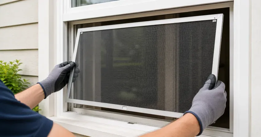 technician repairing a window sash and balance system in Erin