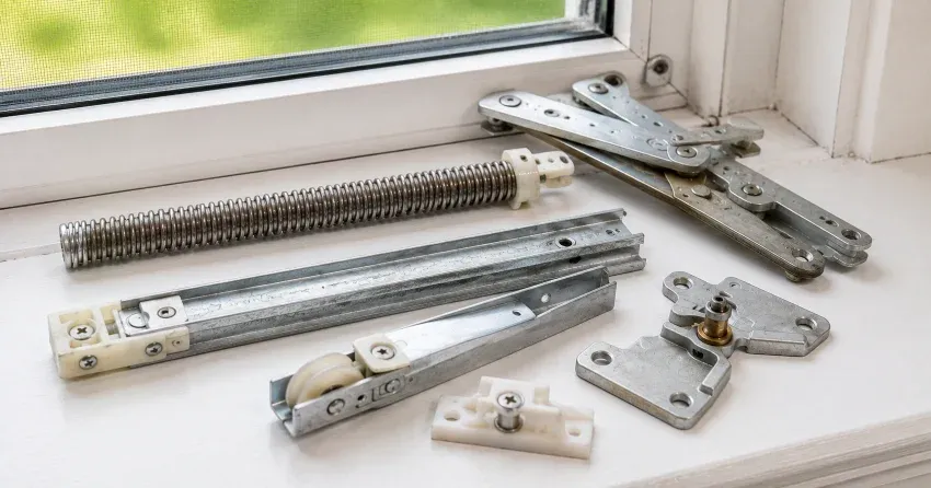 technician adjusting window sash alignment in Orton, Erin home