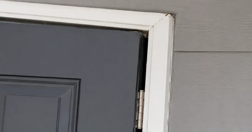 technician tightening a loose door hinge in Brisbane, Erin