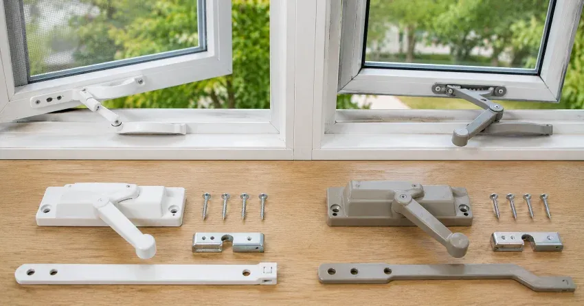new casement window crank operator installed in Brisbane, Erin home