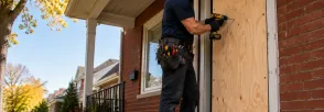 Temporary Door Securing Erin